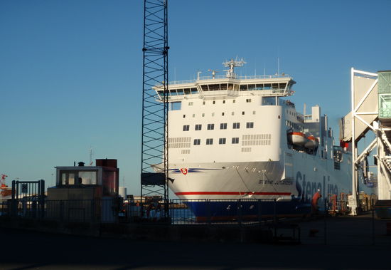 unsere Fähre zurück nach Schweden, die Stena Jutlandica, legte an