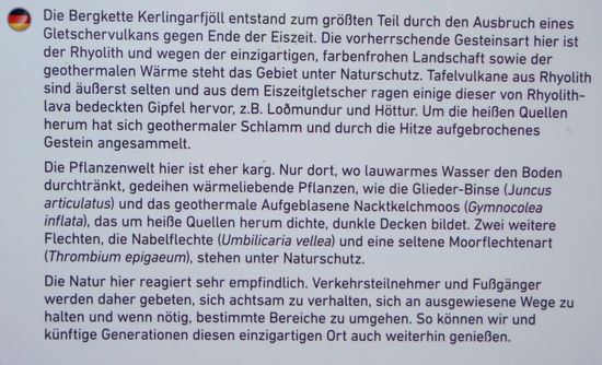 Informationstafel sogar mit deutschem Text, 
bitte besonders den letzten Absatz beachten!!!