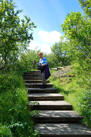 teilweise war der Wanderweg mit Stufen ausgebaut