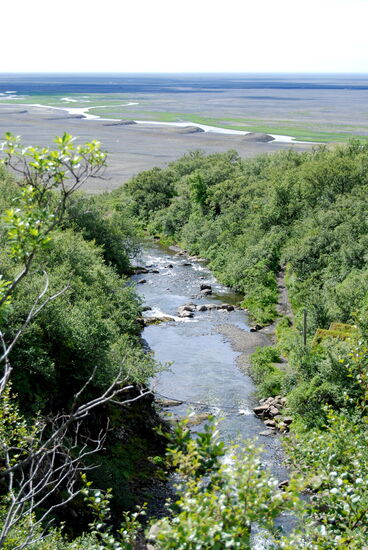 Blick über den Abfluß zum Sander