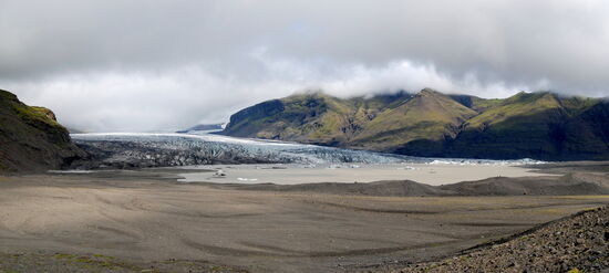 Blick von der Endmoräne zum Skaftafellsjökull