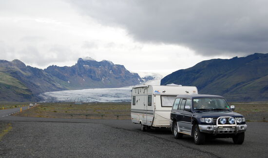 auf dem Parkplats vor dem Skaftafellsjökull
