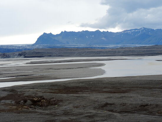 Gígjukvísl, Abfluß des Skeiðarárjökull