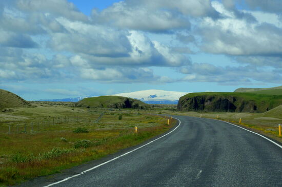 auf der N 1 fuhren wir auf den Mýrdalsjökull zu