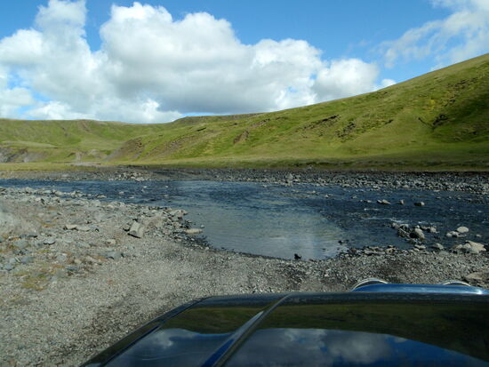 mit den ersten Wasserdurchfahrten