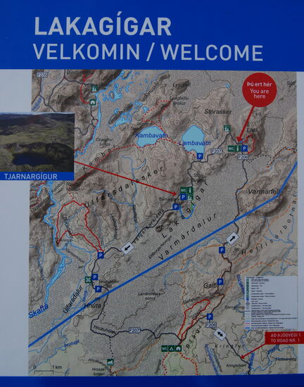Informationstafel der Laki-Rundstraße