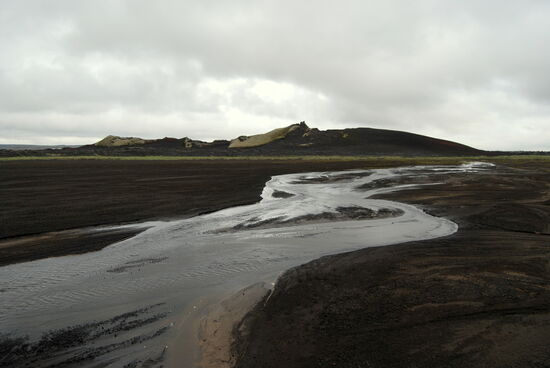 teilweise führte die Piste durch große Abflußflächen