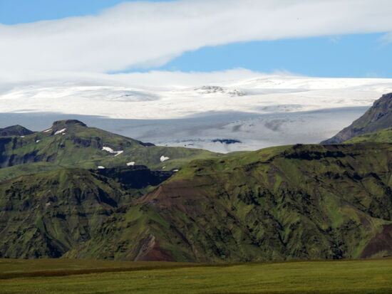 Blick zum Mýdalsjökull