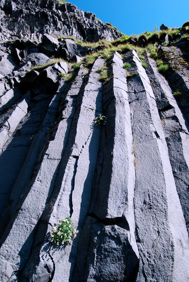 Basaltsäulen an der Höhle