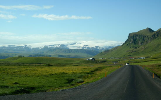 Rückfahrt auf den Mýrdalsjökull zu