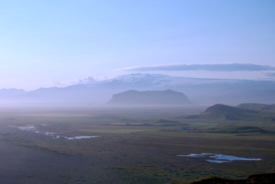 Pétursey vor dem Mýrdalsjökull