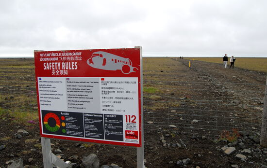 Flugzeugwrak auf dem Sólheimarsandur