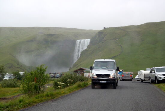 Anfahrt zum Skógafoss