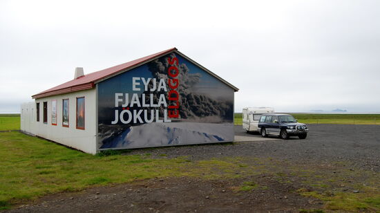 Informationszentrum über den Ausbruch des Eyjafjallajökull 2010, leider geschlossen