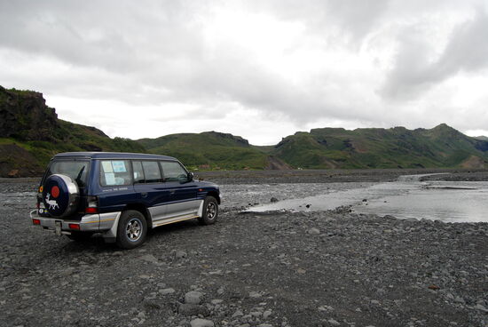 hier endete für uns die Fahrt, wo wir die Krossá hätten queren müssen