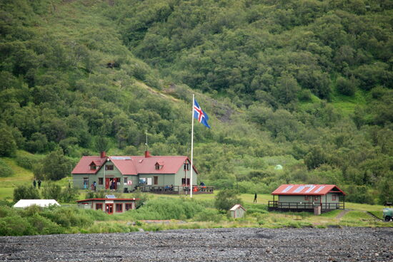 die Hütte Skagfjörðsskáli