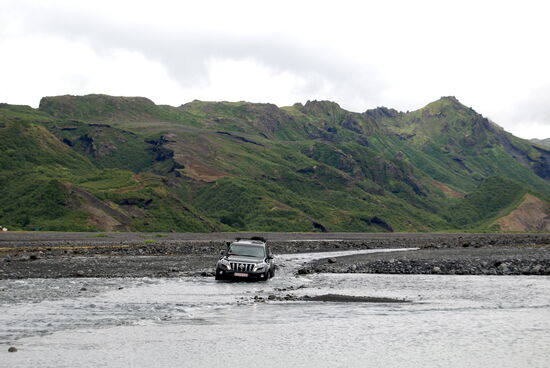 sehr anspruchsvolle Wasserdurchfahrten der Krossá