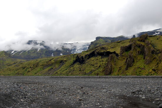 Blick zum Gletscher Eyjafjallajökull
