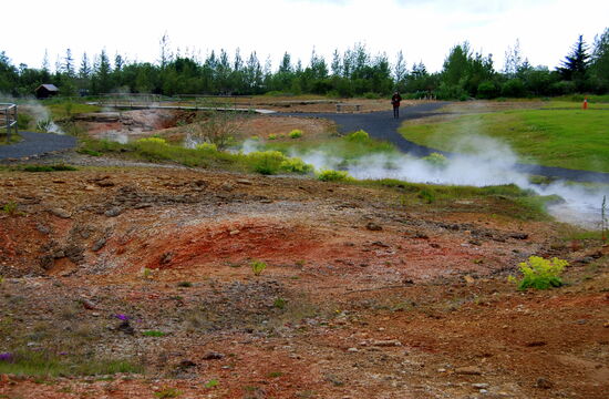 Gesteinsfärbungen im Park