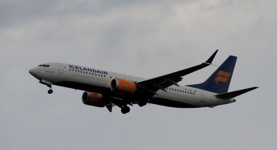 Icelandair "Jökulsárlón" beim Anflug auf Keflavík