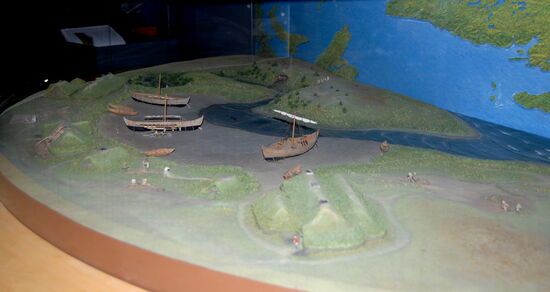 Modell der Siedlung in Amerika