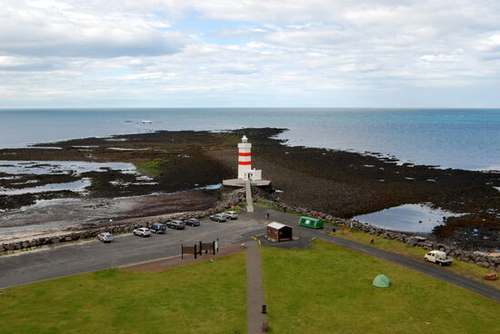 Blick zum kleinen Leuchtturm