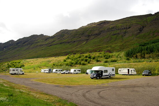 der Campingplats von Neskaupstaður.