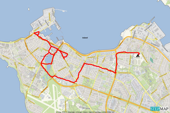 unser Weg mit dem Buss in die Stadt und unsere Wanderung dort