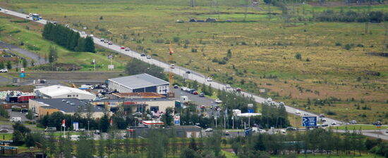 das Einkaufszentrum von Hveragerði