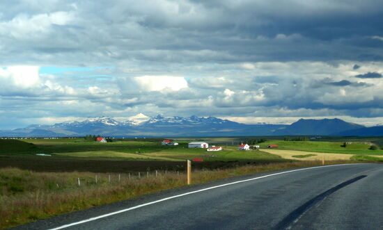 die Berge kamen in Sicht