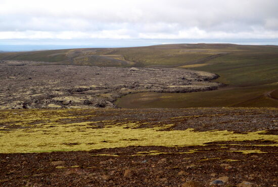 hier sieht man schön, wie die Lava geflossen ist