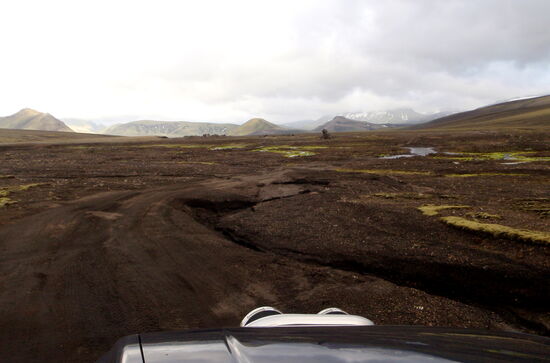 hier konnte man kaum mehr die Piste erahnen
