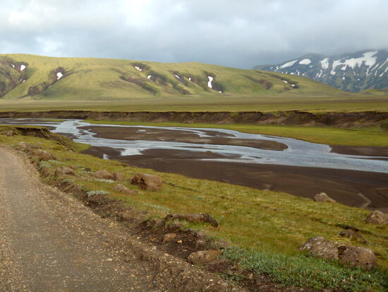 Helliskvísl, der Nebenfluß aus Richtung Landmannahellir