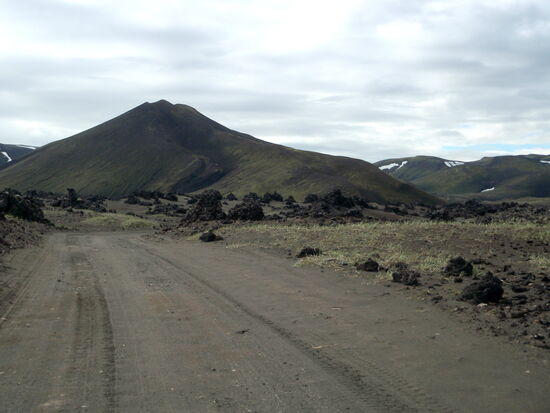 Fahrt durch die Lavawüste