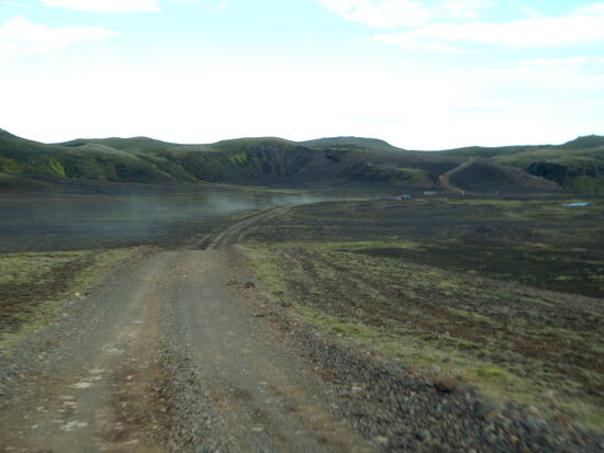 Staubfahnen anderer Fahrzeuge