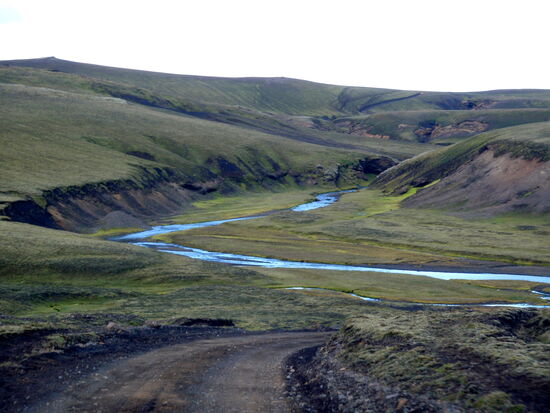 die Piste führte ins Tal