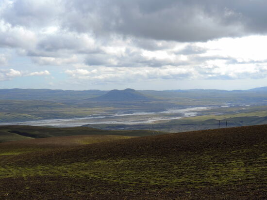 konnten wir in das Tal der Skaftá sehen, das noch stark überschwemmt war nach dem Gletscherlauf