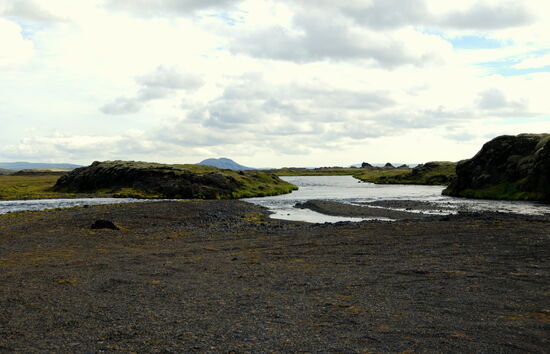 wir wechselten auf die F 223 und erreichten die erste flache Vadställe