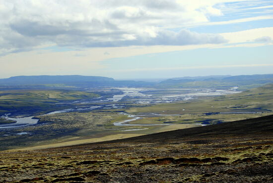 von dem wir wieder einen Blick auf die Überschwemmungen der Skaftá hatten