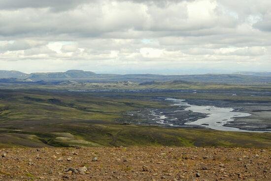 von dort konnten wir über die Skaftá zu den Laki-Kratern sehen