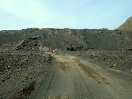 dann verließ die Piste den Sander