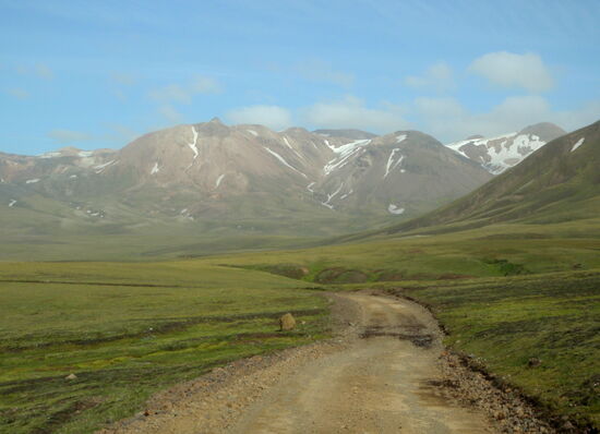 die Piste führte wieder ins Tal
