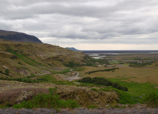 Blick zum Parkplatz von