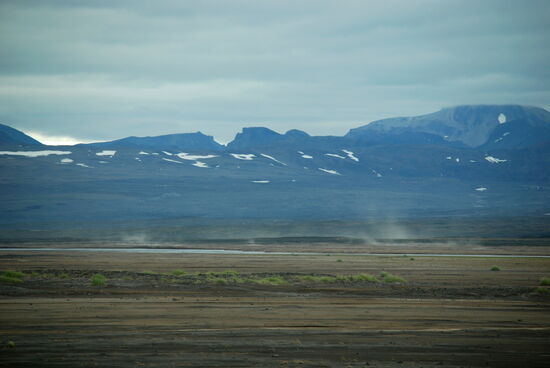 wurde Sand aufgewirbelt