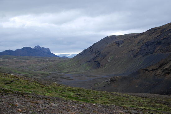 Blick zurück in die Ebene Rótasandur