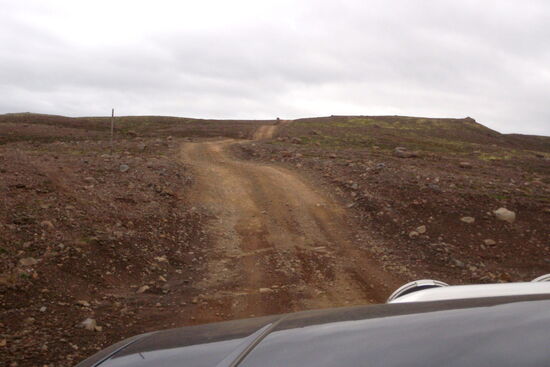 die Piste stieg noch einmal an