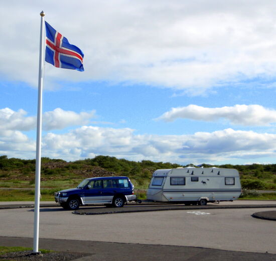 Parkplatz am Kafé des Nationalparks Þingvellir