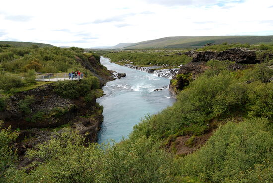 noch ein Blick zu den Hraunfossar