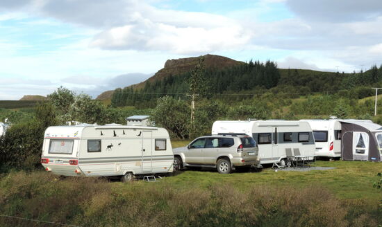 und dann bald auf dem Campingplats waren