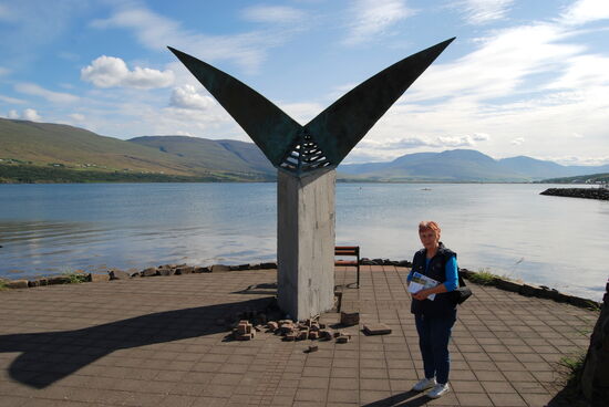 Skulptur am Fjordufer